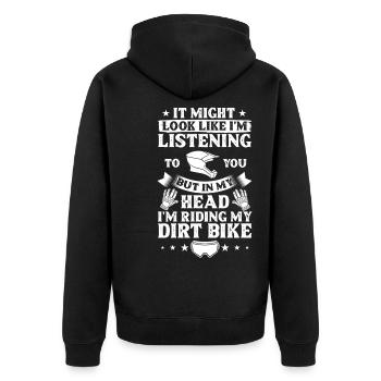 Dirt Bike Motocross Électrique Riding MX Rider - Veste à capuche bio Premium Unisexe - noir - Dos - Nico (187cm)