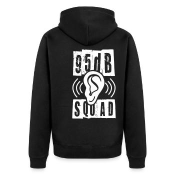 Langue des signes sourde Fierté sourde - Veste à capuche bio Premium Unisexe - noir - Dos - Nico (187cm)