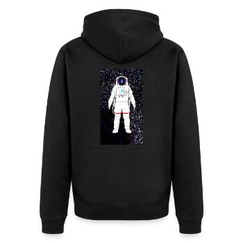 Image spatiale d’astronaute flottant - Veste à capuche bio Premium Unisexe - noir - Dos - Nico (187cm)