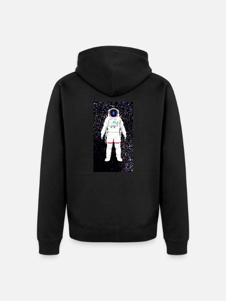 Image spatiale d’astronaute flottant - Veste à capuche bio Premium Unisexe - noir