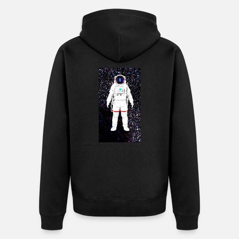 Image spatiale d’astronaute flottant - Veste à capuche bio Premium Unisexe - noir