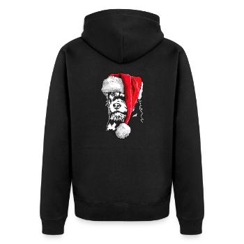 Santa German Hunting Terrier Christmas Wilsigns - Veste à capuche bio Premium Unisexe - noir - Dos - Nico (187cm)