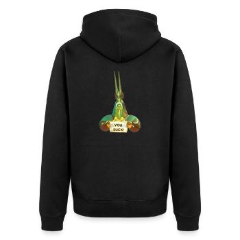 Trophy for the loser! - Unisex Premium Organic Zip Hoodie - black - Back - Nico (187cm)