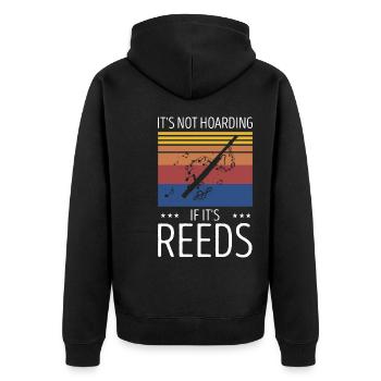 Fagottrohr für Fagottist und Fagottorchester - Unisex Premium Bio Zip Hoodie - Schwarz - Hinten - Nico (187cm)