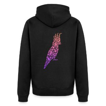 Cacatoès Cacatoès à crête jaune Fille oiseau Perroquet - Veste à capuche bio Premium Unisexe - noir - Dos - Nico (187cm)