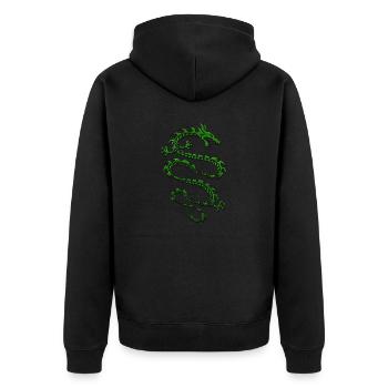 Dragons fantasy dragons spirit reptiles beasts - Unisex Premium Organic Zip Hoodie - black - Back - Nico (187cm)