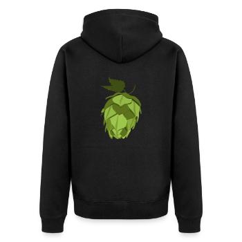 Hops Beer Drinker Brewer Gift - Unisex Premium Organic Zip Hoodie - black - Back - Nico (187cm)