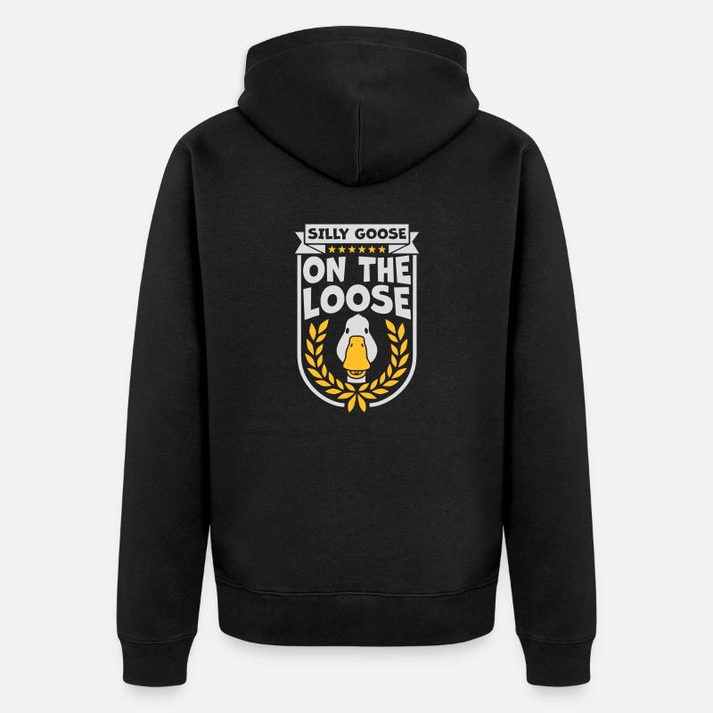 oie en liberté - Veste à capuche bio Premium Unisexe - noir