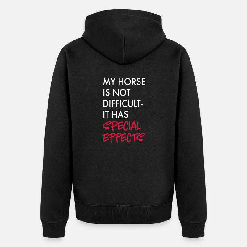 Cheval - Veste à capuche bio Premium Unisexe - noir