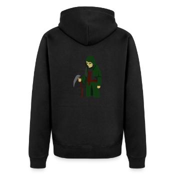 Grim Reaper Halloween Creepy Gift Idea - Unisex Premium Organic Zip Hoodie - black - Back - Nico (187cm)