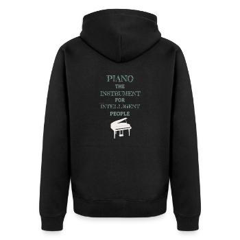 Instrument de piano pour les personnes intelligentes Retro Mint - Veste à capuche bio Premium Unisexe - noir - Dos - Nico (187cm)
