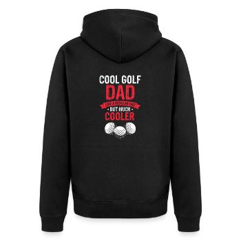 Cool Golf DAD comme un papa ordinaire mais beaucoup plus cool - Veste à capuche bio Premium Unisexe - noir - Dos - Nico (187cm)