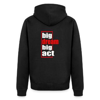 big bream big act - Veste à capuche bio Premium Unisexe - noir - Dos - Nico (187cm)