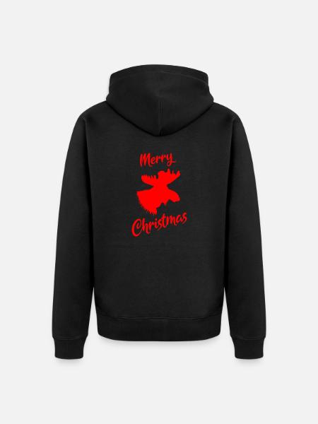 Noël de l’orignal - Veste à capuche bio Premium Unisexe - noir