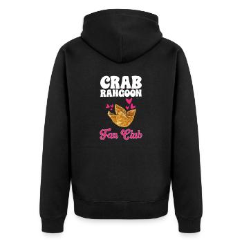 Krabben Rangoon Crab Rangoon - Unisex Premium Organic Zip Hoodie - black - Back - Nico (187cm)