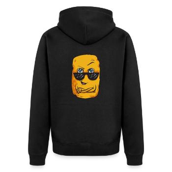 Chicken Nugget Lover Chicken Nuggets - Unisex Premium Organic Zip Hoodie - black - Back - Nico (187cm)