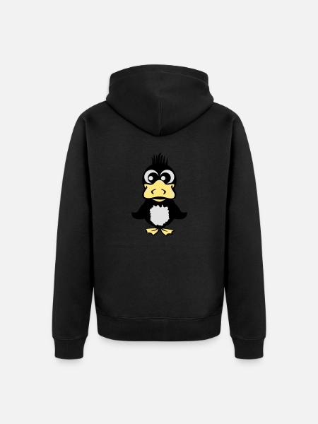 duck - Unisex Premium Bio Zip Hoodie - Schwarz