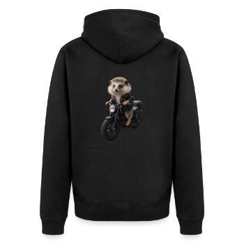 Hérisson motard - Veste à capuche bio Premium Unisexe - noir - Dos - Nico (187cm)