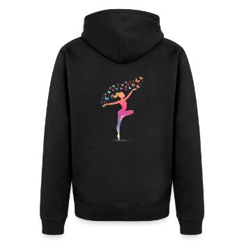 Gymnastics Women Girls Rhythmic Gymnastics - Unisex Premium Organic Zip Hoodie - black - Back - Nico (187cm)