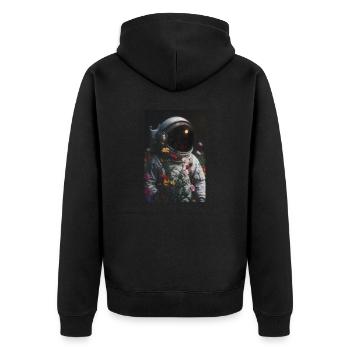 Botaniste Cosmique - Veste à capuche bio Premium Unisexe - noir - Dos - Nico (187cm)