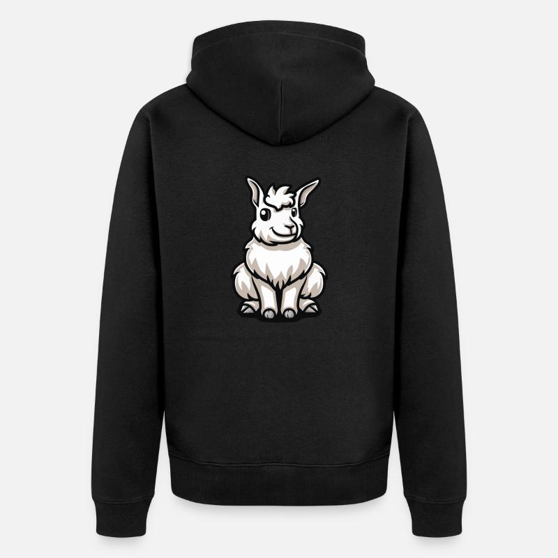 Bande dessinée Lama Alpaga - Veste à capuche bio Premium Unisexe - noir