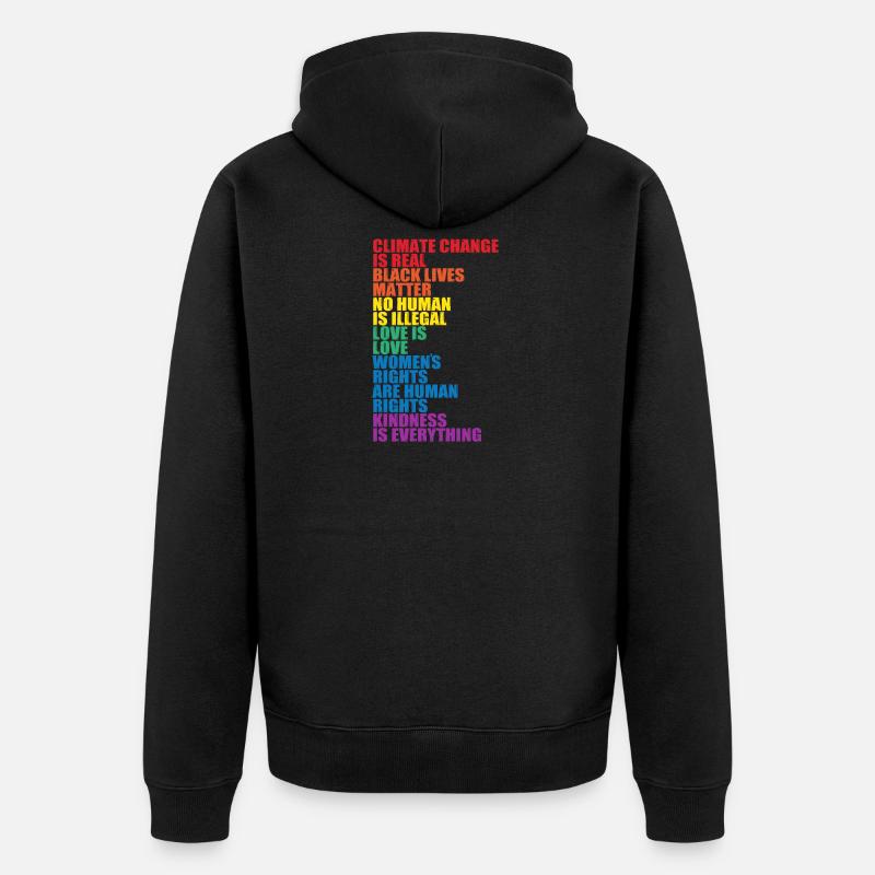 Science Égalité LGBT Pride - Veste à capuche bio Premium Unisexe - noir