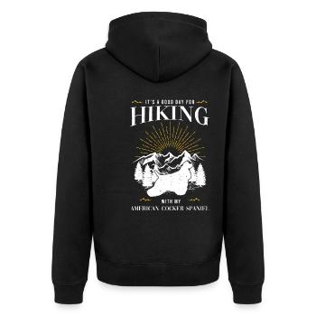 Cocker Spaniel américain - Veste à capuche bio Premium Unisexe - noir - Dos - Nico (187cm)