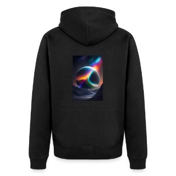 univers 3 - Veste à capuche bio Premium Unisexe - noir - Dos - Nico (187cm)