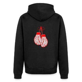 Gants pour le cerveau - Veste à capuche bio Premium Unisexe - noir - Dos - Nico (187cm)