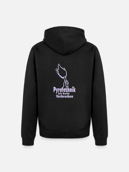 pyrotechnik - Unisex Premium Bio Zip Hoodie - Schwarz
