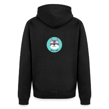 My friend - Unisex Premium Organic Zip Hoodie - black - Back - Nico (187cm)