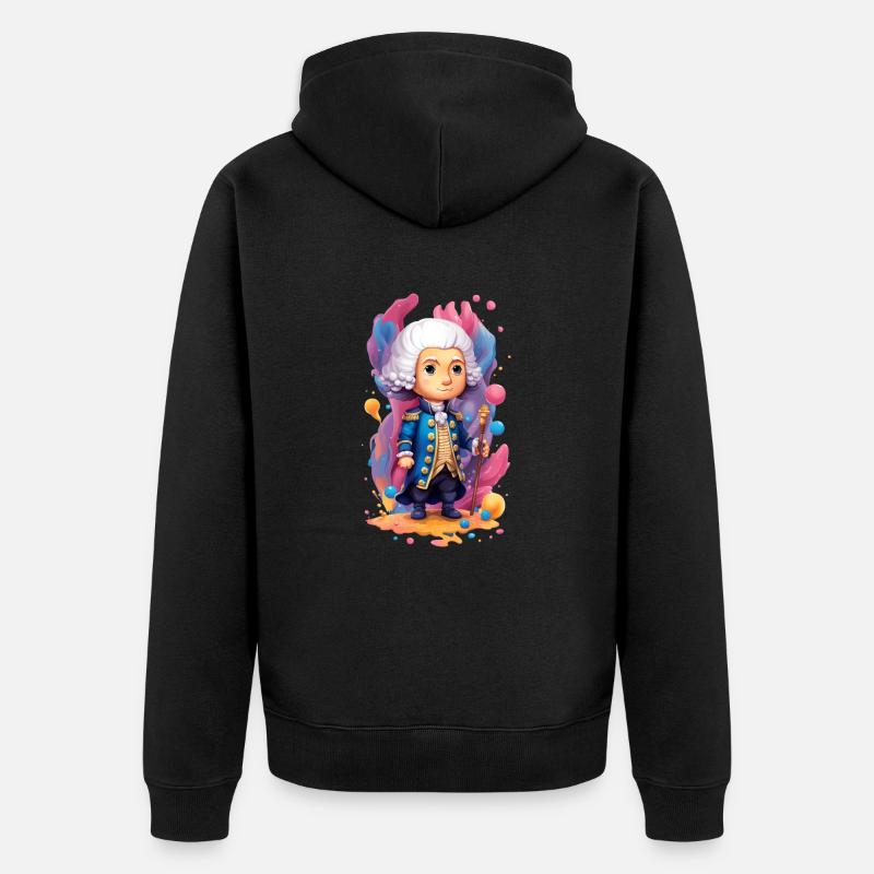 Le petit Mozart 01 - Veste à capuche bio Premium Unisexe - noir