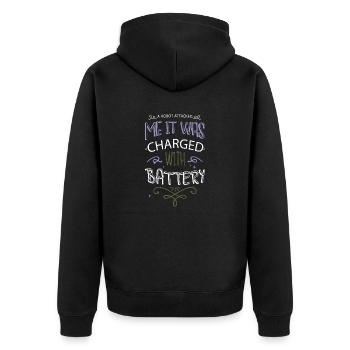 forester birthday present idea sayings geek - Unisex Premium Bio Zip Hoodie - Schwarz - Hinten - Nico (187cm)