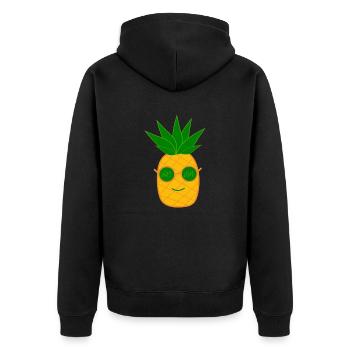 Ananas Kawaii Fruits Kawaii Fruits Kawaii - Veste à capuche bio Premium Unisexe - noir - Dos - Nico (187cm)