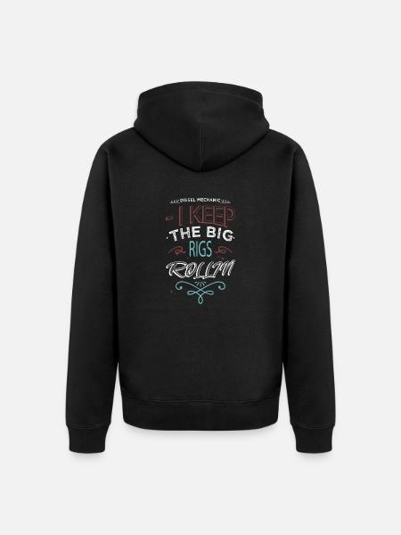 Baseball sweatshirt Baseball shirt - Unisex Premium Organic Zip Hoodie - black