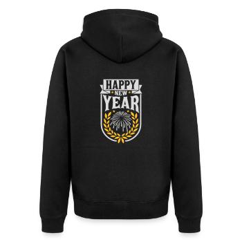 Citation Bonne année - Veste à capuche bio Premium Unisexe - noir - Dos - Nico (187cm)
