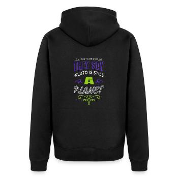 citation drôle physique céleste astronomie cadeaux - Veste à capuche bio Premium Unisexe - noir - Dos - Nico (187cm)
