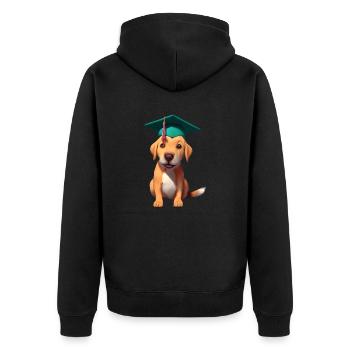 Baccalauréat Labrador Dogs Certificat de fin d’études - Veste à capuche bio Premium Unisexe - noir - Dos - Nico (187cm)