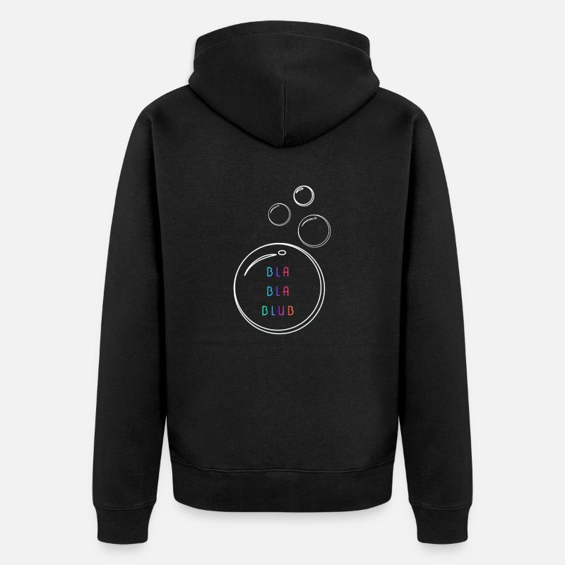 Bla bla blub - Veste à capuche bio Premium Unisexe - noir