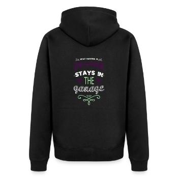 awesome baseballcoffeemug badass mechanic tshirts - Unisex Premium Bio Zip Hoodie - Schwarz - Hinten - Nico (187cm)