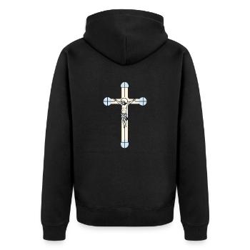 symbol crucifix - Veste à capuche bio Premium Unisexe - noir - Dos - Nico (187cm)