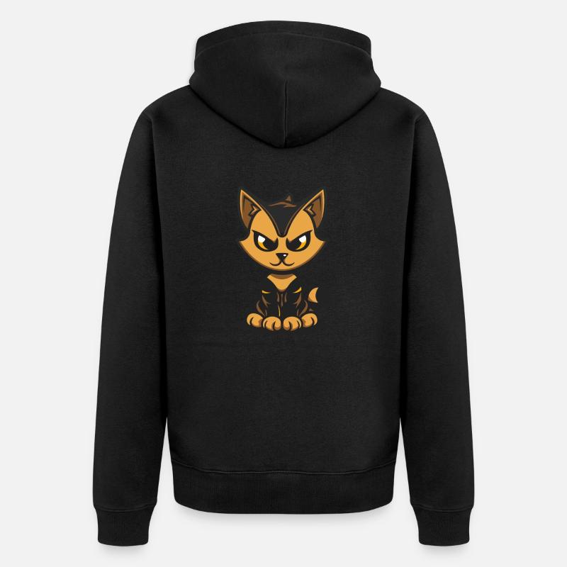 chat - Veste à capuche bio Premium Unisexe - noir