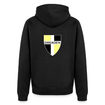 Dresde - Veste à capuche bio Premium Unisexe - noir - Dos - Nico (187cm)