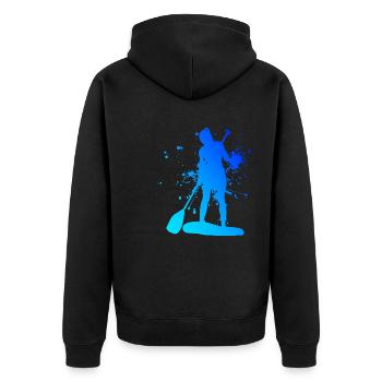 Stand up Paddling Board Standup Paddle Standup Pad - Unisex Premium Organic Zip Hoodie - black - Back - Nico (187cm)