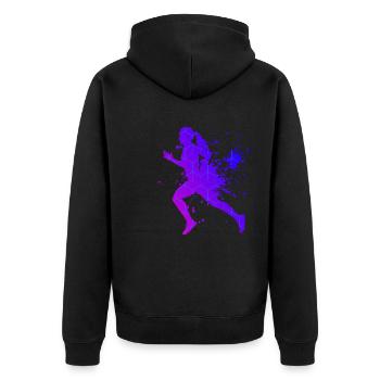 Fitness Cross Country Running Jogging Joggen - Veste à capuche bio Premium Unisexe - noir - Dos - Nico (187cm)