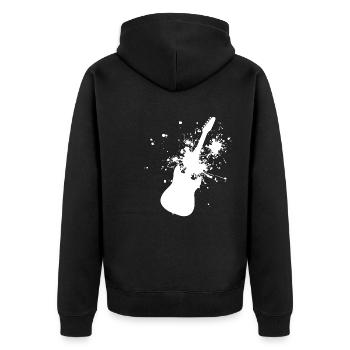 Guitariste Guitariste Guitariste Hommes Femmes - Veste à capuche bio Premium Unisexe - noir - Dos - Nico (187cm)