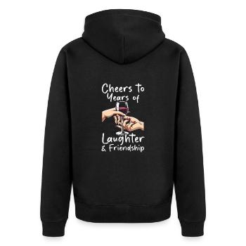 Beste Freunde Für Immer Bff Bestie-freundschaft - Unisex Premium Bio Zip Hoodie - Schwarz - Hinten - Nico (187cm)