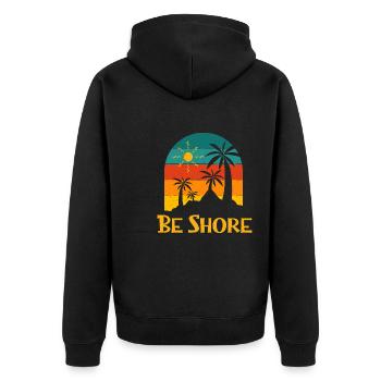 Be Shore Summer Trip Tropical Travel Beach Drôle - Veste à capuche bio Premium Unisexe - noir - Dos - Nico (187cm)