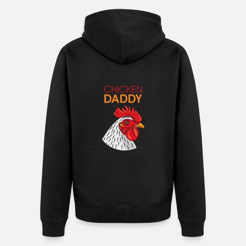 Papa poulet - Veste à capuche bio Premium Unisexe - noir