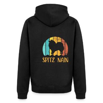 SPITZ NAIN - Veste à capuche bio Premium Unisexe - noir - Dos - Nico (187cm)